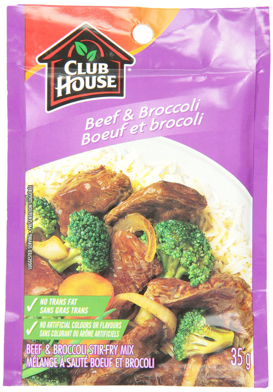 Club House Beef & Broccoli Stir Fry Mix, 35g/1.2oz., {Imported from Canada}