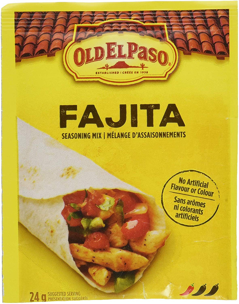 Old El Paso Fajita Seasoning Mix, 24g/0.8 oz.,. {Imported from Canada}