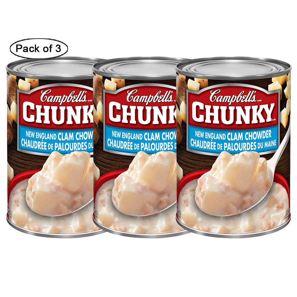 Campbell's Chunky New England Clam Chowder, 540ml/18.3 oz., (3 pk) {Imported from Canada})