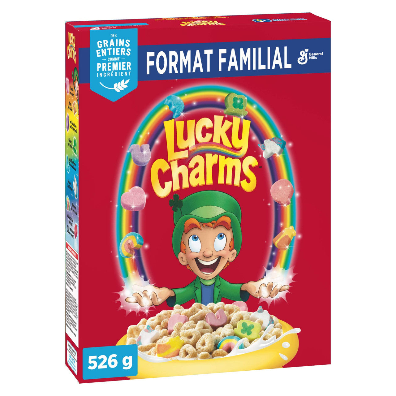 LUCKY CHARMS Cereal Family Size, 526g/18.6 oz., {Imported from Canada}
