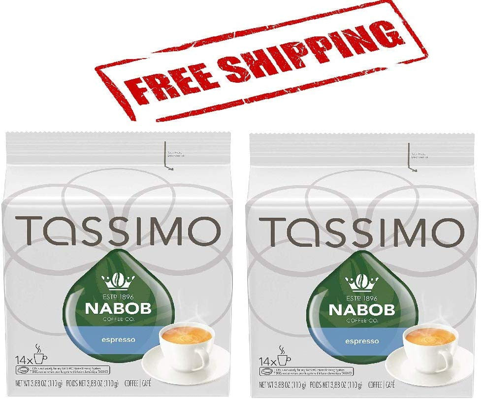 Tassimo Nabob Coffee Espresso, 14 T-Discs (2 Pack) {Imported from Canada}