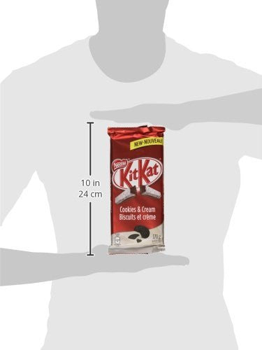 Nestle KitKat Cookies & Cream Chocolate Bar 170g/6.0oz{Imported from Canada}
