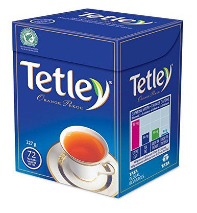 Tetley Tea, Orange Pekoe, 72-Count Tea Bags {Imported from Canada}