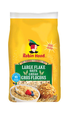 Robin Hood, 100% Whole Grains, Large Flake Oats, 1kg/35oz. {Imported from Canada}