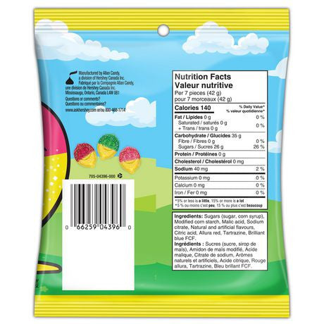 Jolly Rancher Misfits Lemonade Sours Peg Bag, 182g/6.4 oz., {Imported from Canada}