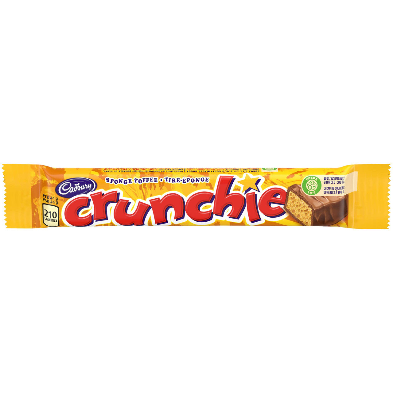 Cadbury Crunchie Chocolate Candy Bars, 4 Count, Imported from Canada