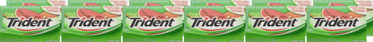 Trident Sugar Free Watermelon Twist Gum, 12 Pack (14 Pieces Each) {Imported from Canada}