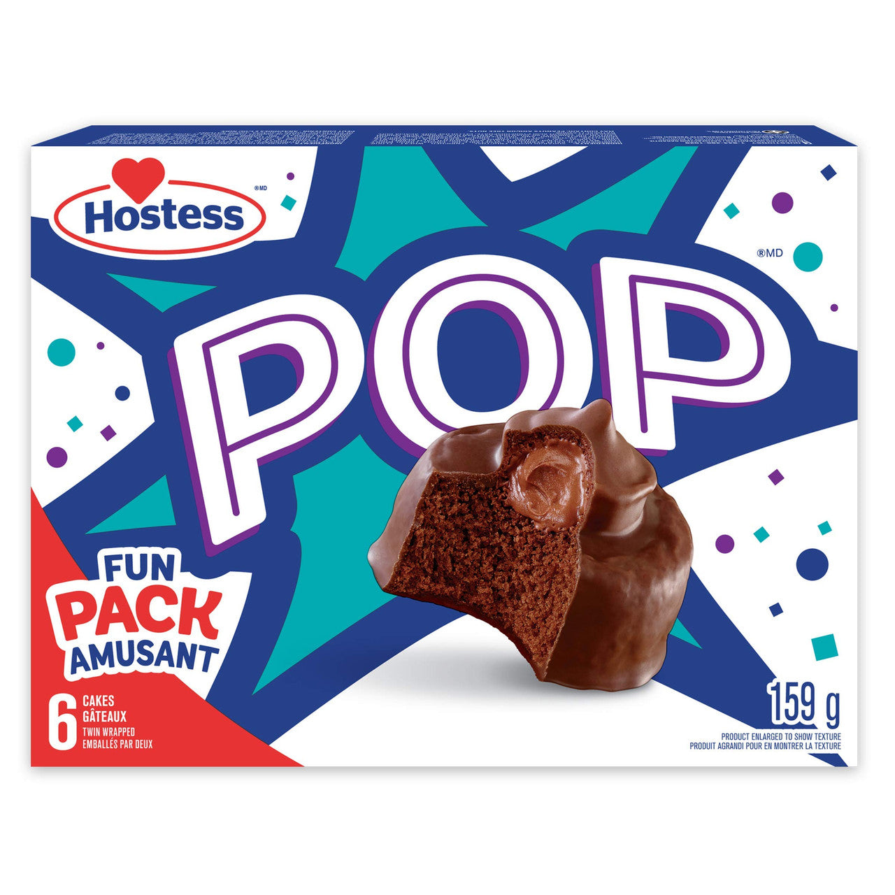 Hostess POP Cakes, 159g/5.6 oz Box, Contains 6 Cakes, {Imported from Canada}
