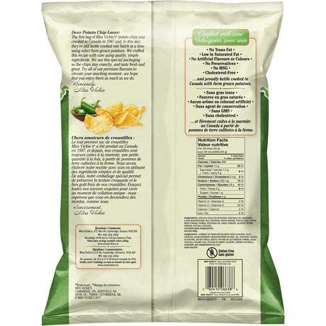 Miss Vickies Jalapeno Kettle Cooked Potato Chips 220g/7.8oz. (3-Pack){Imported from Canada}