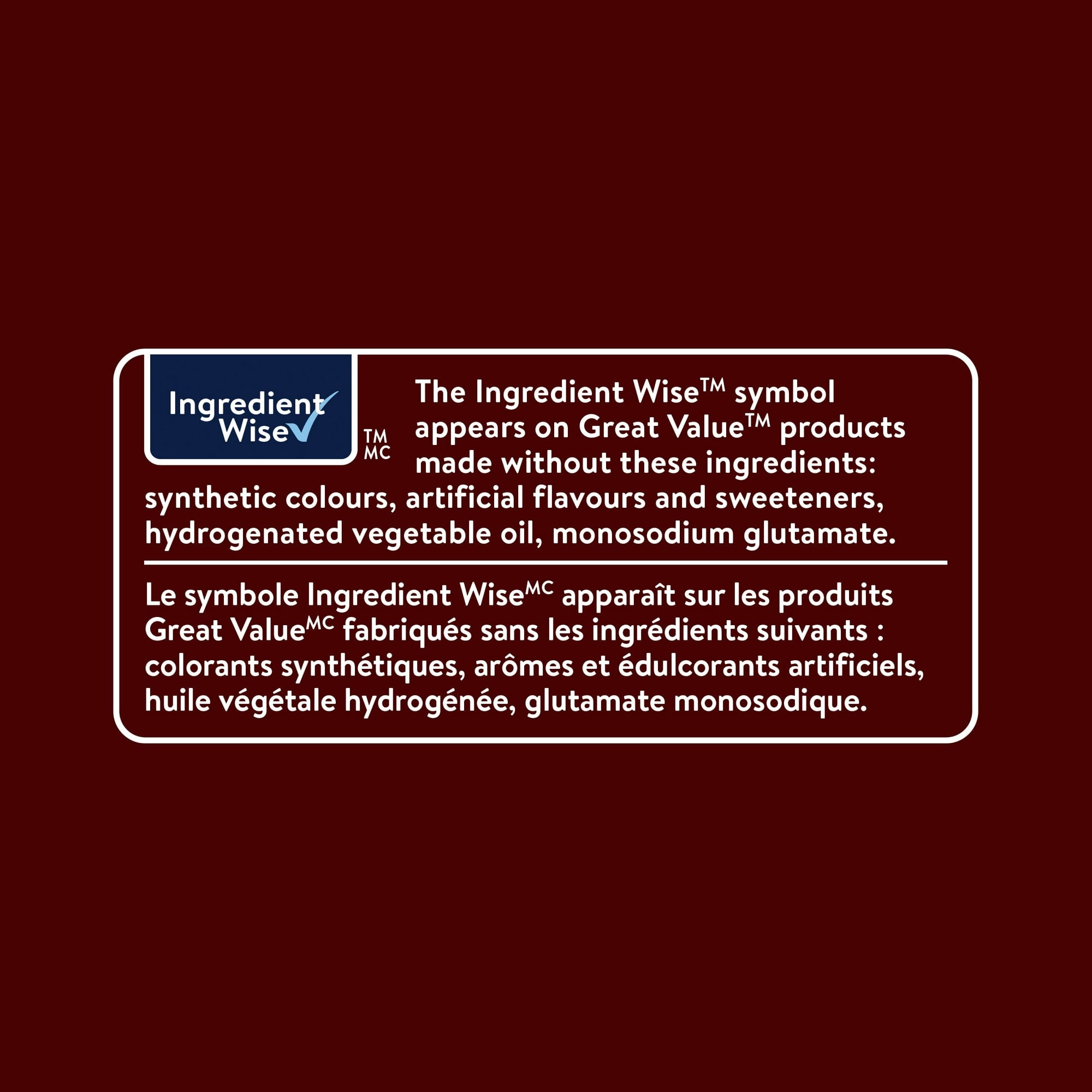 Great Value Crunchy Hazelnut Spread with Cocoa, 375g/13.2 oz - Ingredient Wise label on a red background