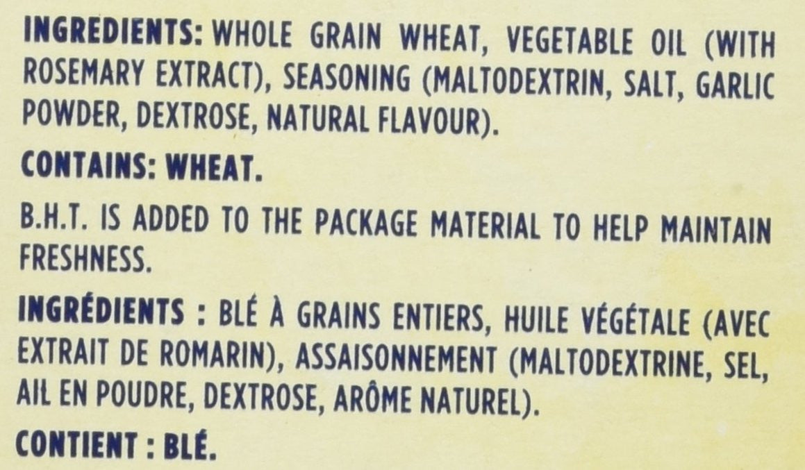 Christie TRISCUIT Roasted Garlic Crackers, 200g/7.1 oz., {Imported from Canada}