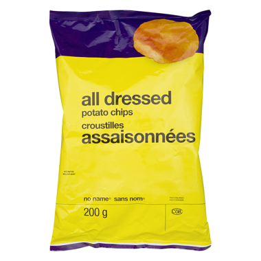 No Name All Dressed Potato Chips 200g/7.1 oz., {Imported from Canada}