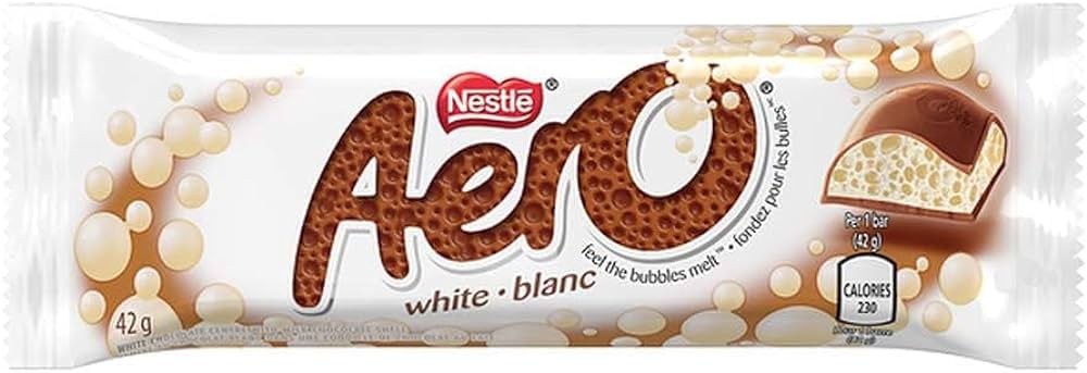 AERO White Chocolate Bars – 24 Bars x 42g/1.5 oz - Chocolate