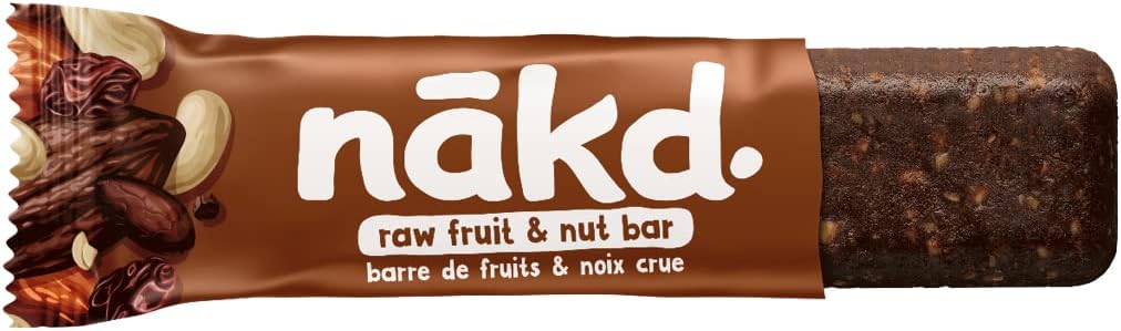 Nakd. Cocoa Delight Raw Fruit & Nut Bars, 4 x 35g, 140g/5 oz. Box