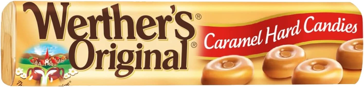 Werther's Original Caramel Hard Candies, 3 Rolls x 50g, 150g/5.25 oz Package (Imported from Canada)