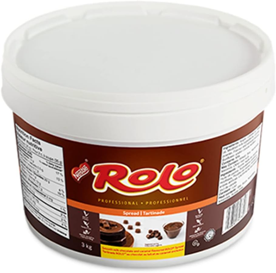 Rolo Spread 3kg, front of pail.