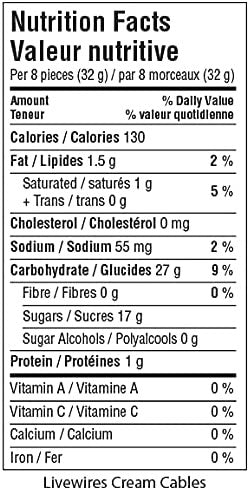 Livewires Cream Cables, 300 Count, Strawberry Cream {Imported from Canada}