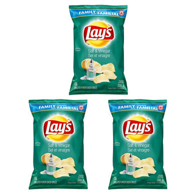 Lay's Potato Chips, Salt and Vinegar 235g/8.3 oz., 3-Pack {Imported from Canada}