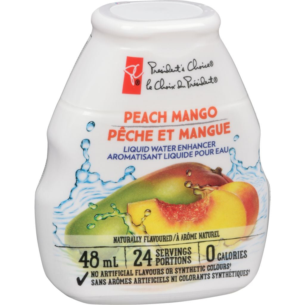 Peach Mango Liquid Water Enhancer President's Choice 48ml/1.62 OZ {Imported from Canada}