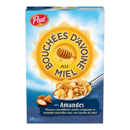 Post Honey Bunches of Oats with Almonds Cereal, 340g/12 oz. Box {Imported from Canada}