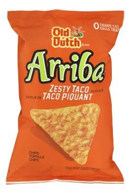 Old Dutch Arriba Zesty Taco Tortilla Chips, 45g/1.6 oz., bag {Imported from Canada}