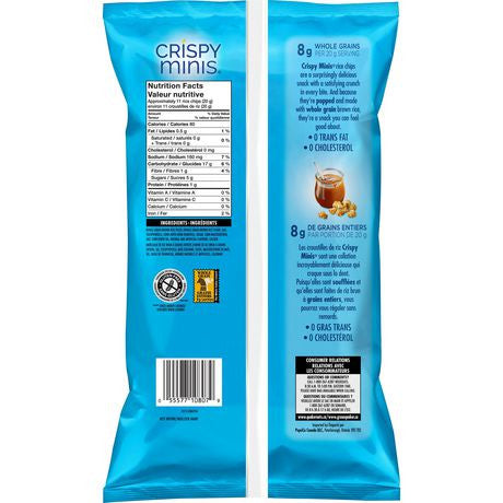 Quaker Crispy Minis Rice Chips Caramel Kettle Corn 100g/3.5 oz., {Canadian}