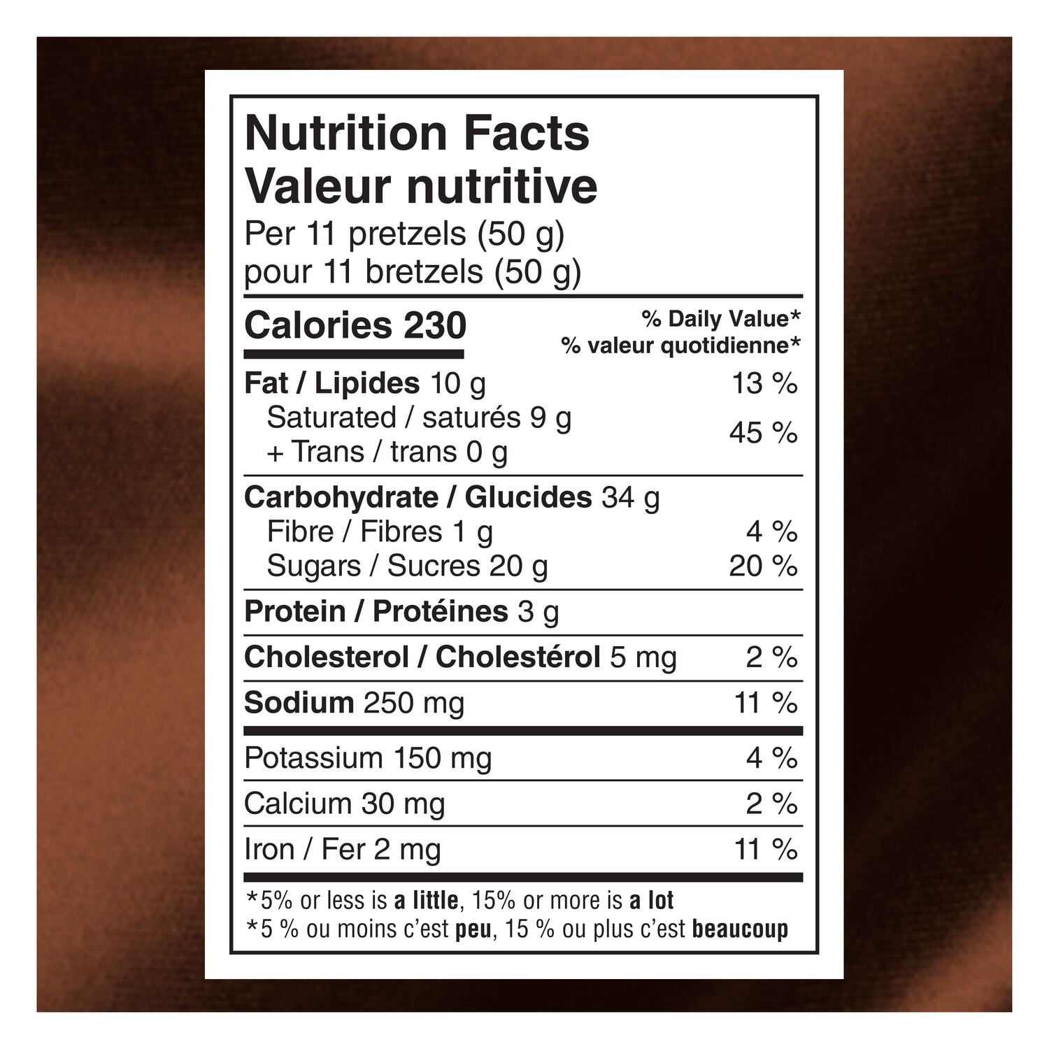 Rold Gold Classic Dipped Tiny Twists Pretzels, 198g/6.9 oz. - Nutrition Facts Label