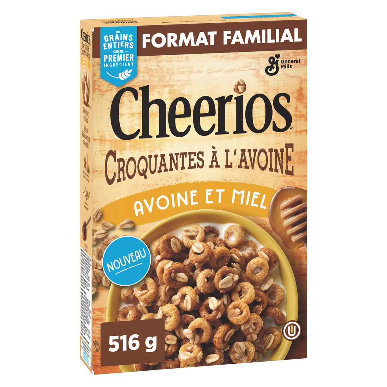 Cheerios Oat Crunch Oats 'N Honey Cereal, 516g/18.2 oz., {Imported from Canada}