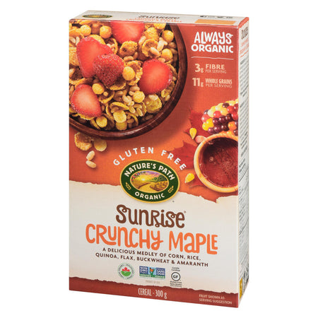 Nature's Path Sunrise Crunchy Maple, Gluten Free, Organic Cereal, 300g/10.5 oz. Box {Imported from Canada}