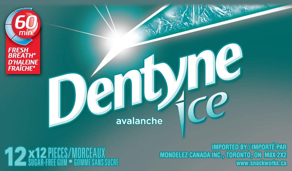 Dentyne Ice, Avalanche, Sugar Free Pellet Gum - 12x12/144ct