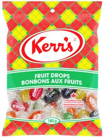 Kerrs Fruit Drops Candy 180g /6.34oz. 12 Pack {Imported from Canada}