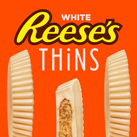 Reese's Thins Peanut Butter Cups White Creme , 165g/5.8 oz., (12pk) {Imported from Canada}