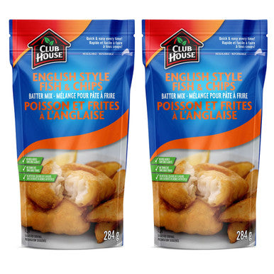 Club House, Batter Mix, English Style Fish & Chips, 284g/10oz., (2 Pack) {Imported from Canada}