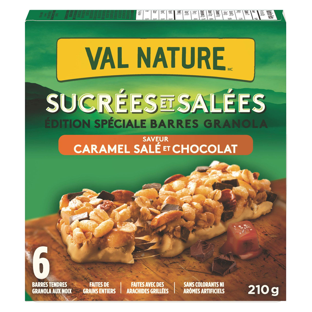 Nature Valley Sweet & Salty Salted Caramel Chocolate Flavoured Granola Bars, Special Edition, 6 Count, 210g/7.4 oz., {Imported from Canada}