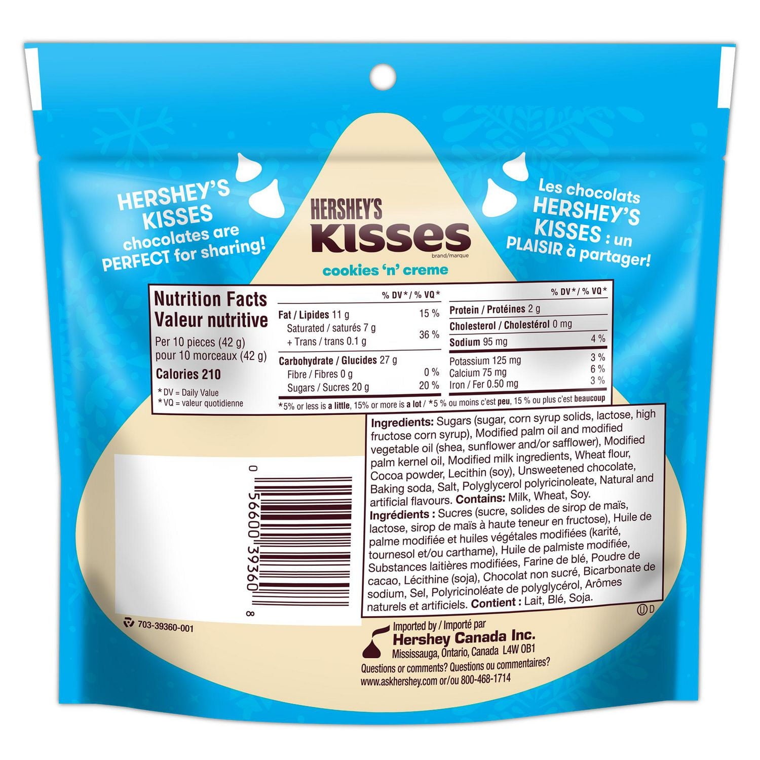 Hershey's Kisses Cookies and Creme - 180g