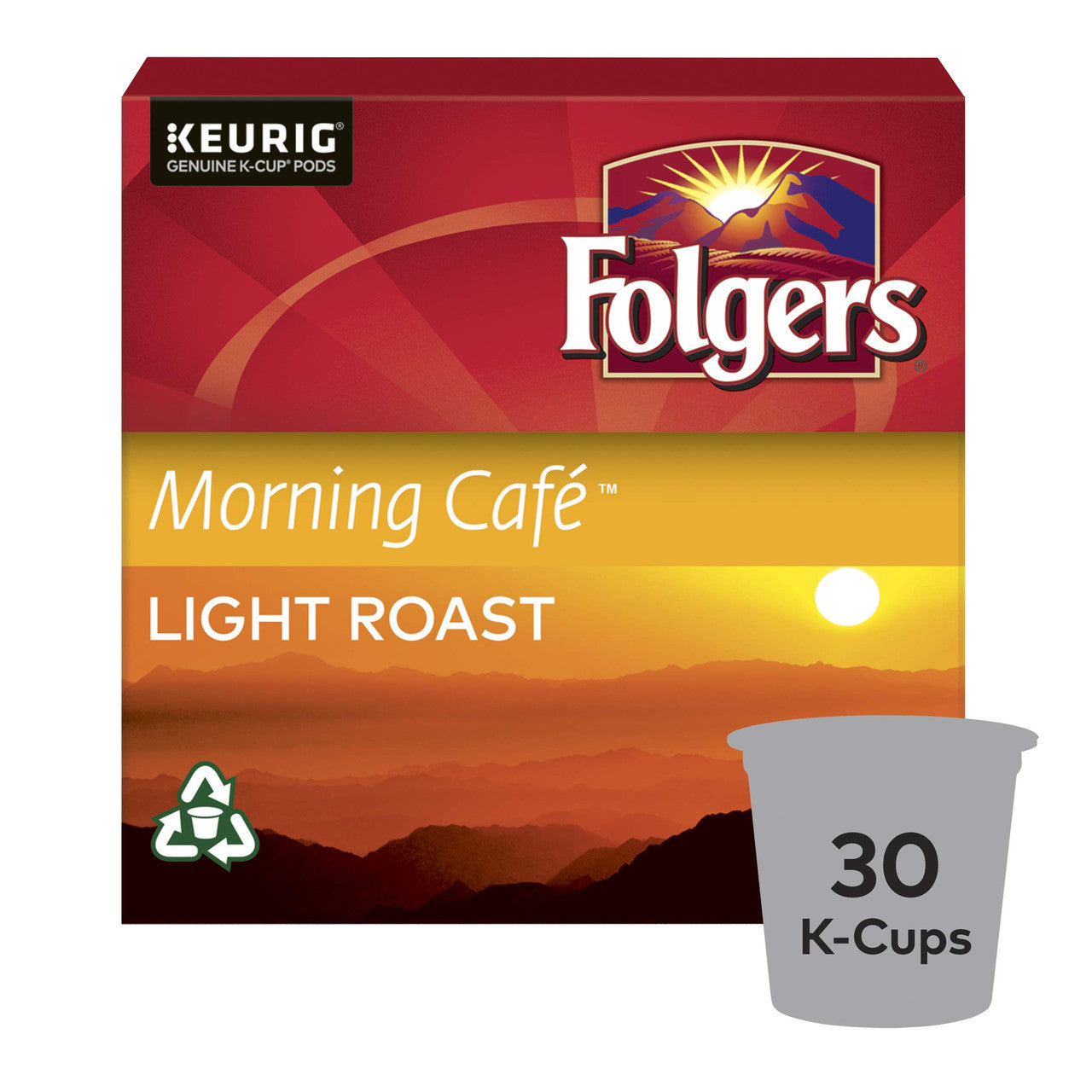 Folgers Morning Cafe K-Cup Coffee Pods 30ct {Imported from Canada}