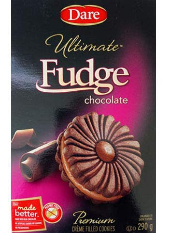 Dare Ultimate Fudge Chocolate Creme Cookies, 290g/10.2oz., 3pk, {Imported from Canada}