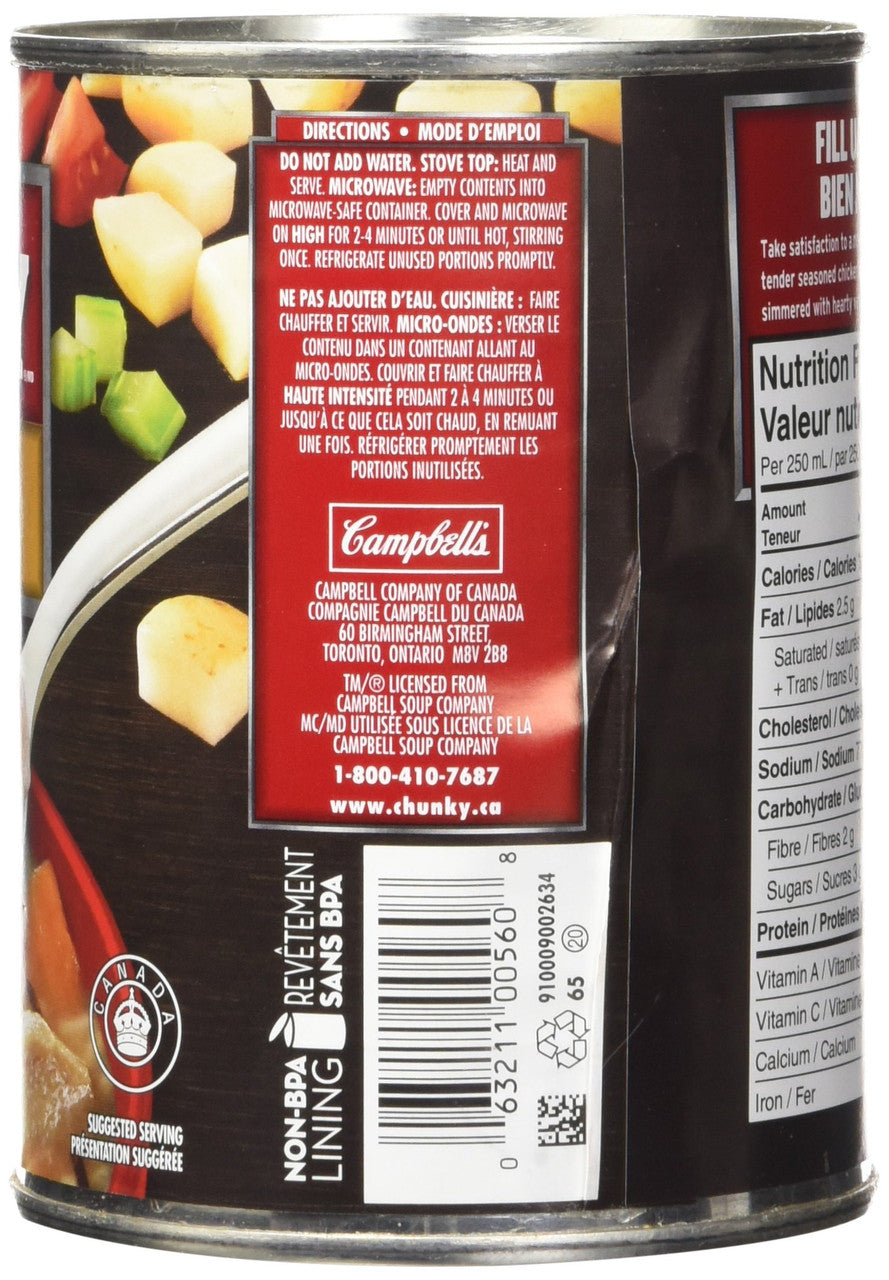 Campbell's Chunky Chicken with Rice Soup, 540mL/18.3 oz. (Imported from Canada)