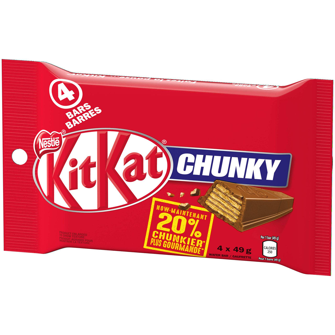 Nestle Kitkat Chunky Chocolate Bars Multipack, 4 X 49g, 196g/6.9 oz., {Imported from Canada}