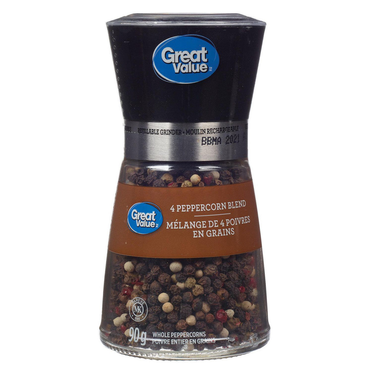 Great Value 4 Peppercorn Blend 90g/3.2 oz., {Imported from Canada}