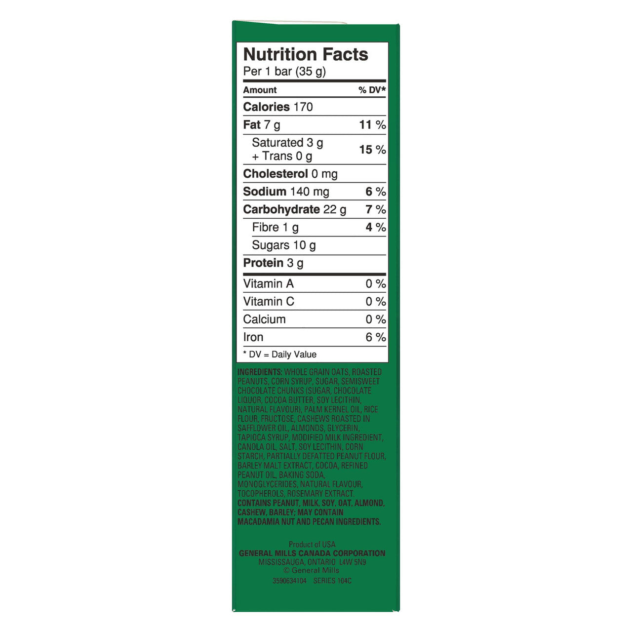 Nature Valley Sweet & Salty Salted Caramel Chocolate Flavoured Granola Bars, Special Edition, 6 Count, 210g/7.4 oz., {Imported from Canada}