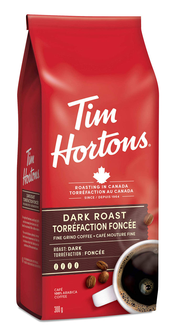 Tim Horton's Dark Roast Coffee, 300g/10.6 oz {Imported from Canada}