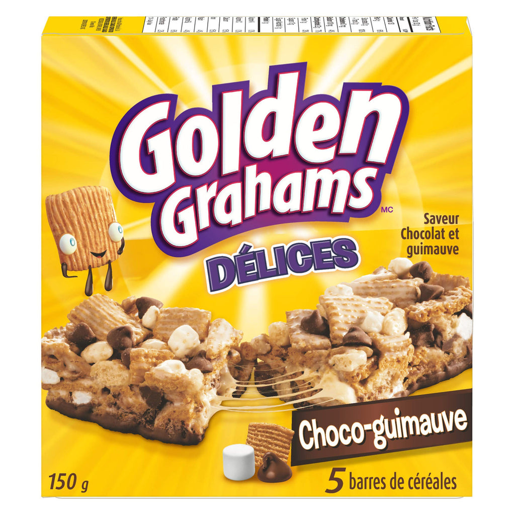 Golden Grahams Chocolate Marshmallow S'mores Cereal Bars, 5ct, 150g, {Imported from Canada}