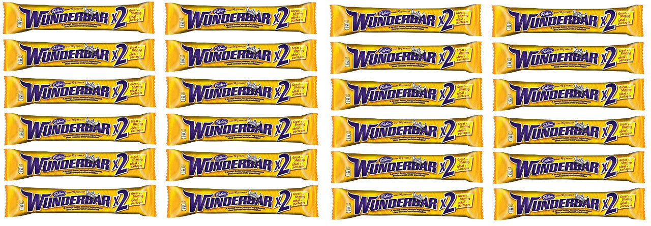 Cadbury Wunderbar Chocolate, King Size Bars 90g/3.2 oz., (24 Packs) {Imported from Canada}