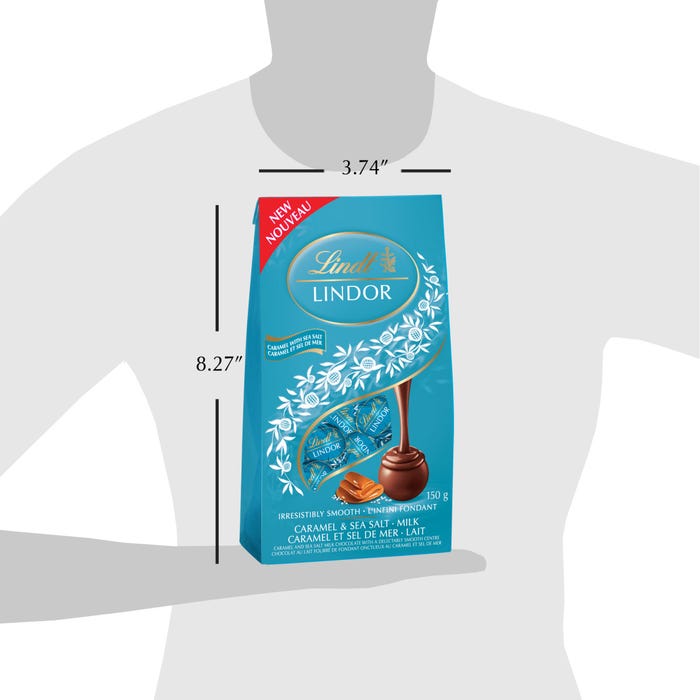 Lindt Lindor Caramel with Sea Salt Milk Chocolate Balls, 150g/5.2 oz.