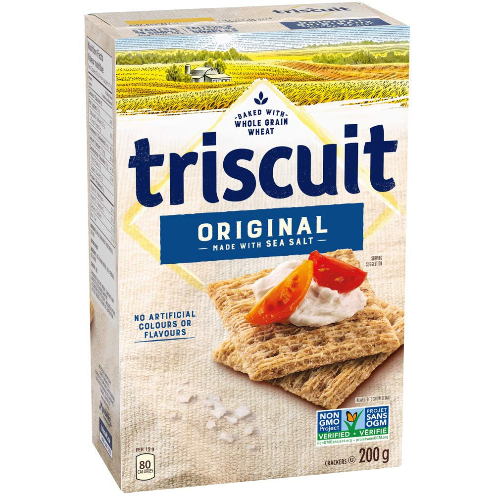 TRISCUIT Crackers, Original Flavour, 1 Box (200g/7.1 oz) {Imported from Canada}