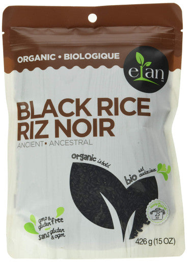 ELAN Organic Ancient Black Rice, 426g/15oz., {Imported from Canada}