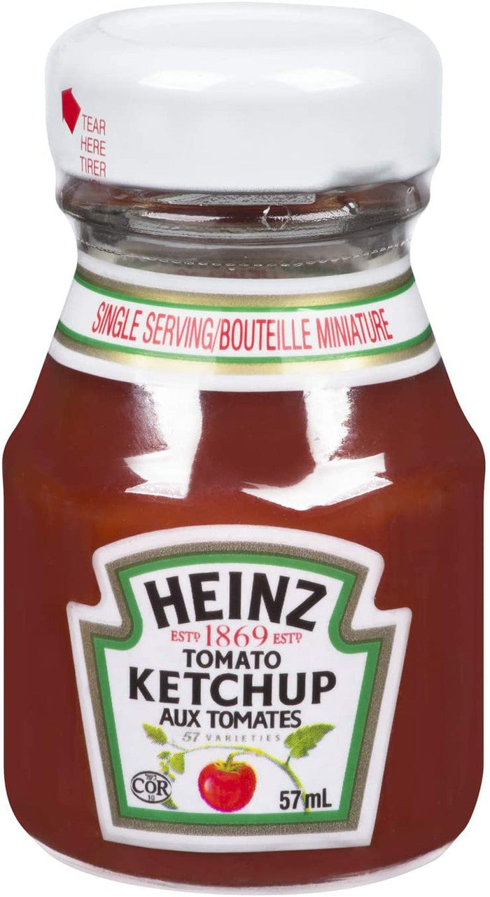 Heinz Tomato Ketchup, 57ml/1.9 fl. oz., Mini Bottles, 60 Count, {Imported from Canada}