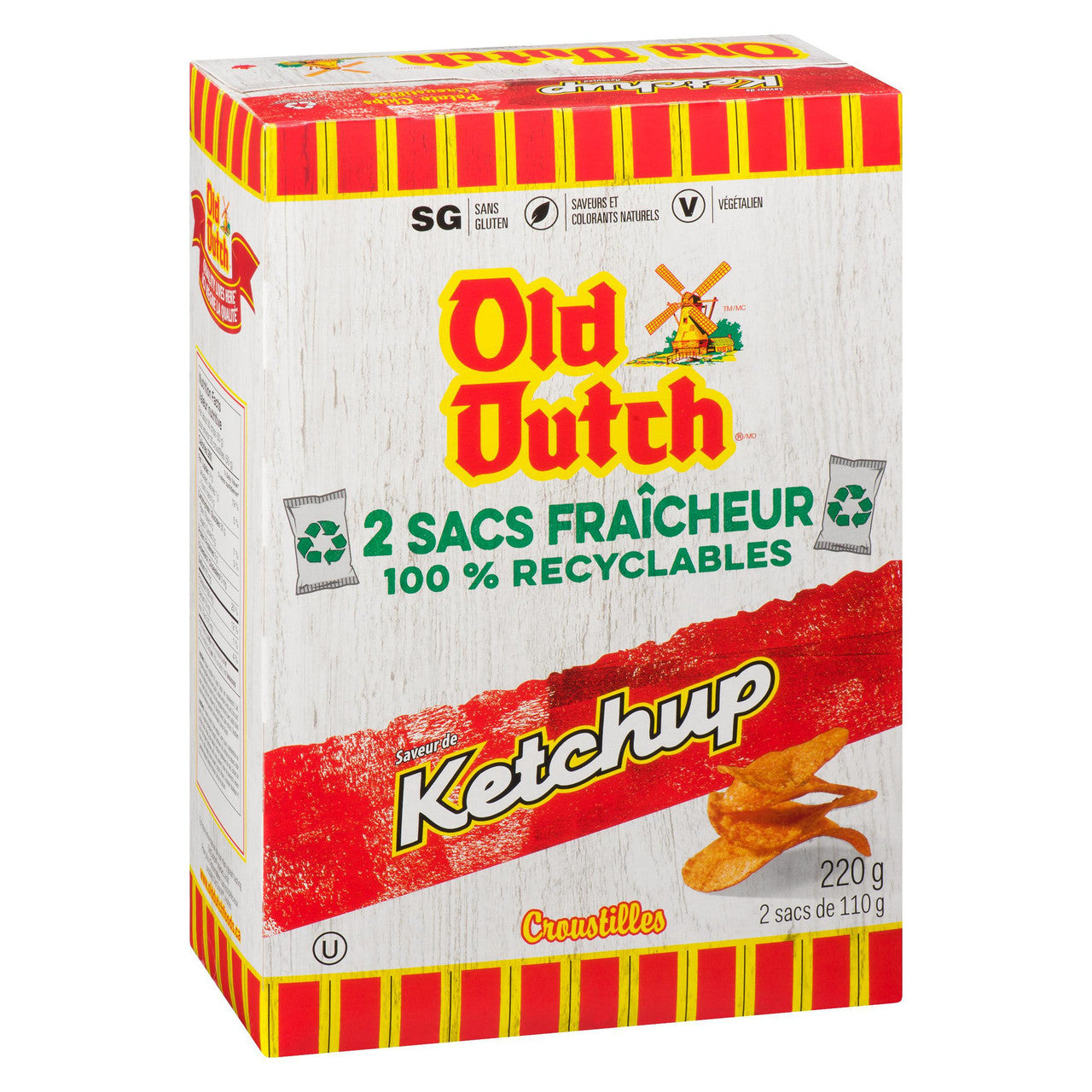 Old Dutch Ketchup Flavored Potato Chips (2 Pack) {Imported from Canada}