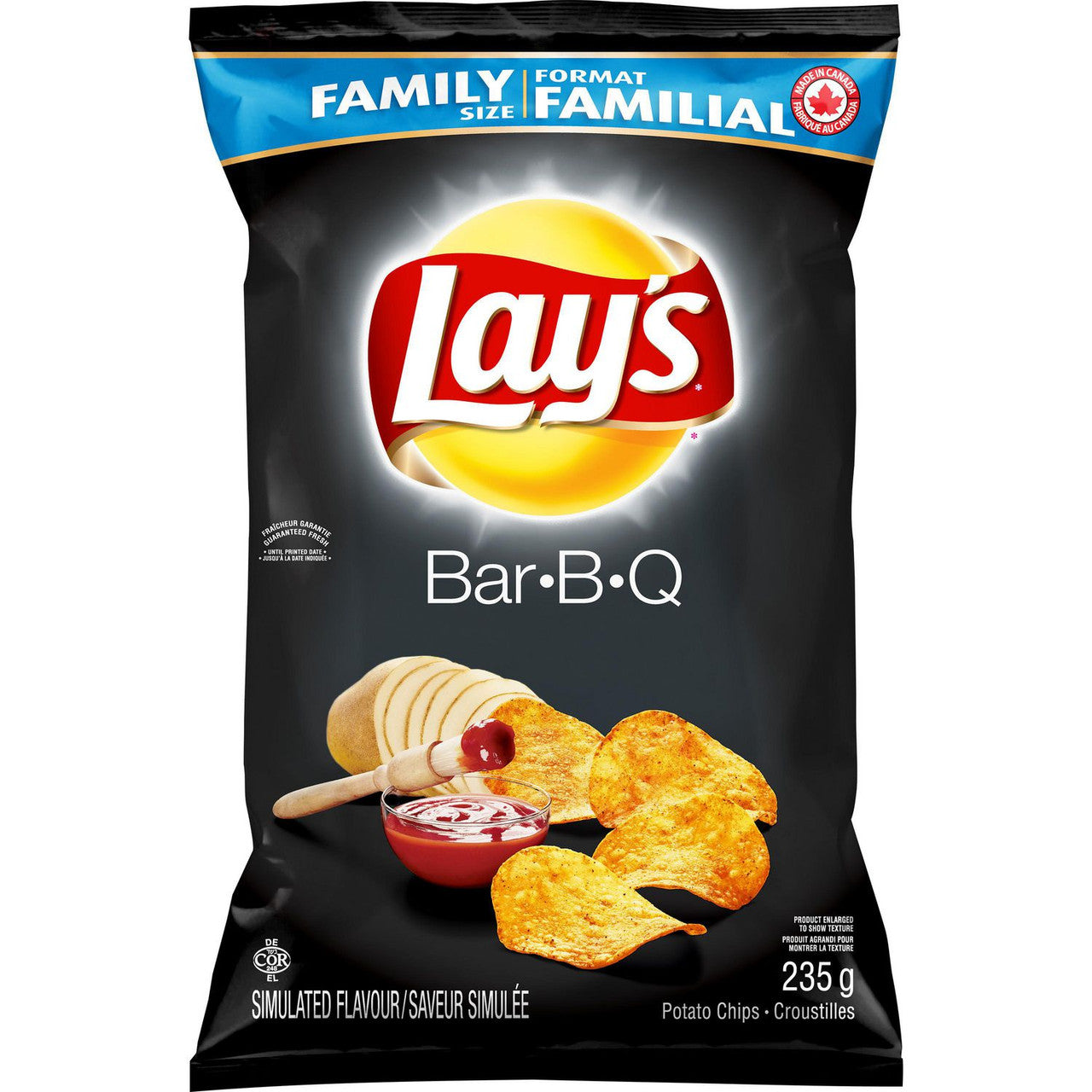 Lay's Potato Chips - Bar-B-Q 235g/8.3 oz., {Imported from Canada}